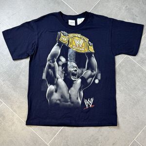 John Cena WWE Wrestling T Shirt 2007 Youth Med 10/12 NWT Navy